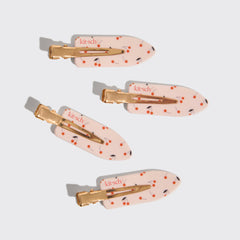 Cherry Print Creaseless Clips 4pc Set