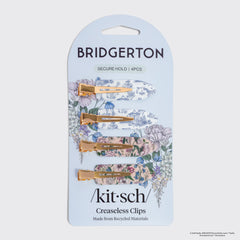Bridgerton x Kitsch Creaseless Clips in Toile in Bloom