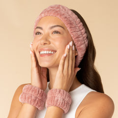 Terracotta Spa Headband & Wristlets 3pc Set