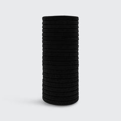 Black Elastic Hair Ties 20pc Set