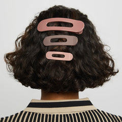 Terracotta Flat Claw Clips 3pc Set