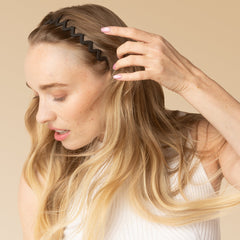 Black & Tort Zig Zag Headbands 2pc Set