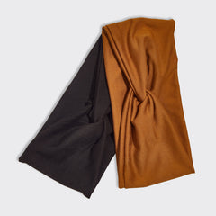 Black & Camel Wide Headbands 2pc Set