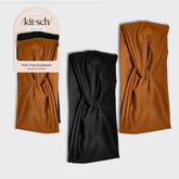 Black & Camel Wide Headbands 2pc Set