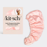 Blush Satin Wrapped Hair Towel