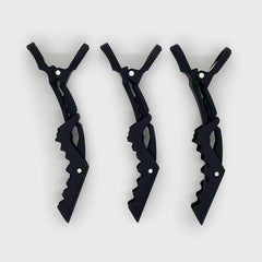 Black No-Slip Alligator Clips 3pc Set