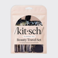 Black & Ivory Travel Bottles for Toiletries 11pc Set