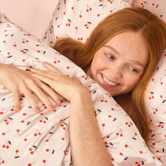 Satin Pillowcase in Cherry Print 4 Packs- King