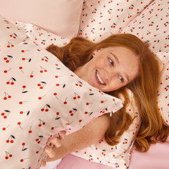 Satin Pillowcase in Cherry Print 2 Pack - King