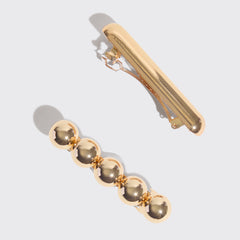 Gold Metal Barrettes