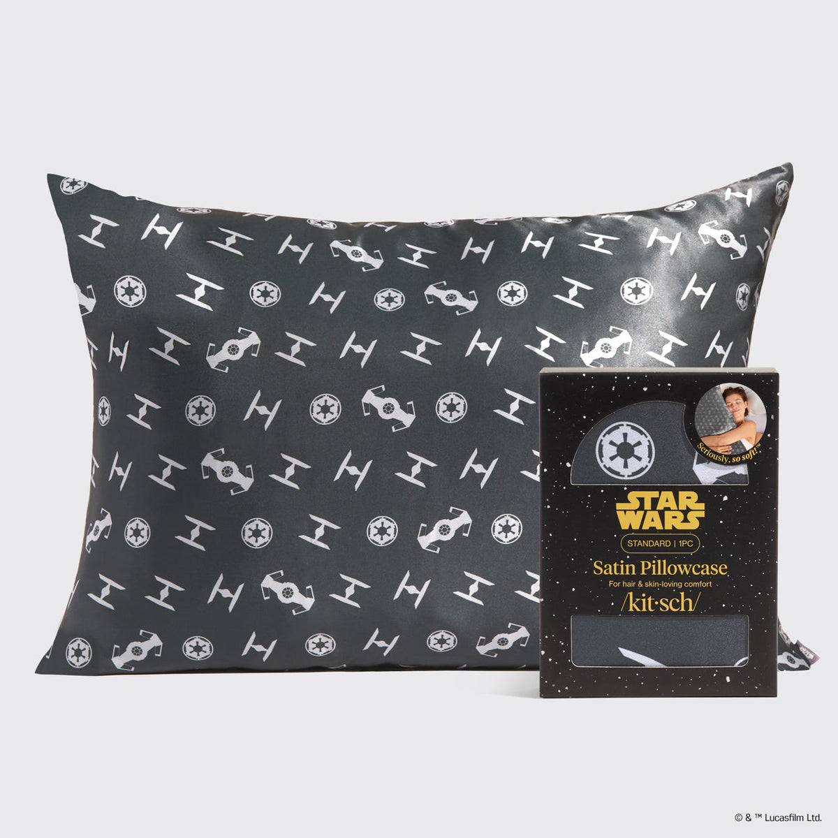 Star Wars™ & Kitsch Satin Pillowcase in Galactic Empire 4 Pack