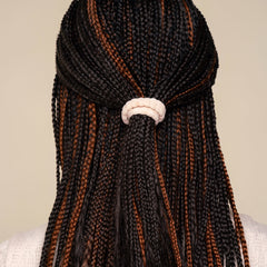 Blush Ribbed Hair Elastics