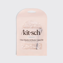 Clear & Black No-Snag Elastics 200pcs & Cutter Set
