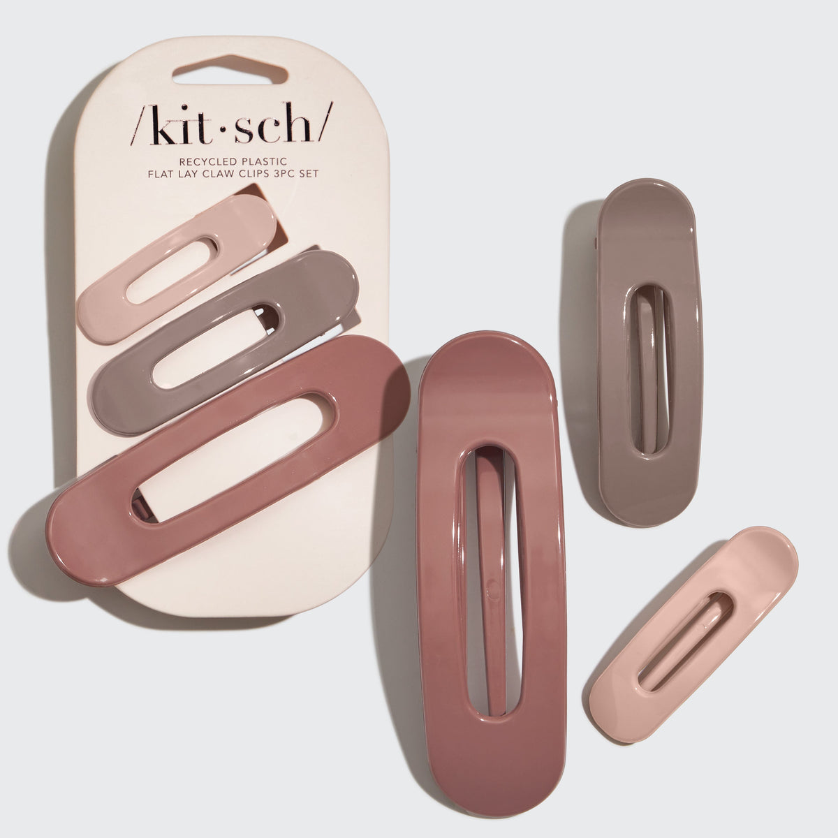 Terracotta Flat Claw Clips 3pc Set