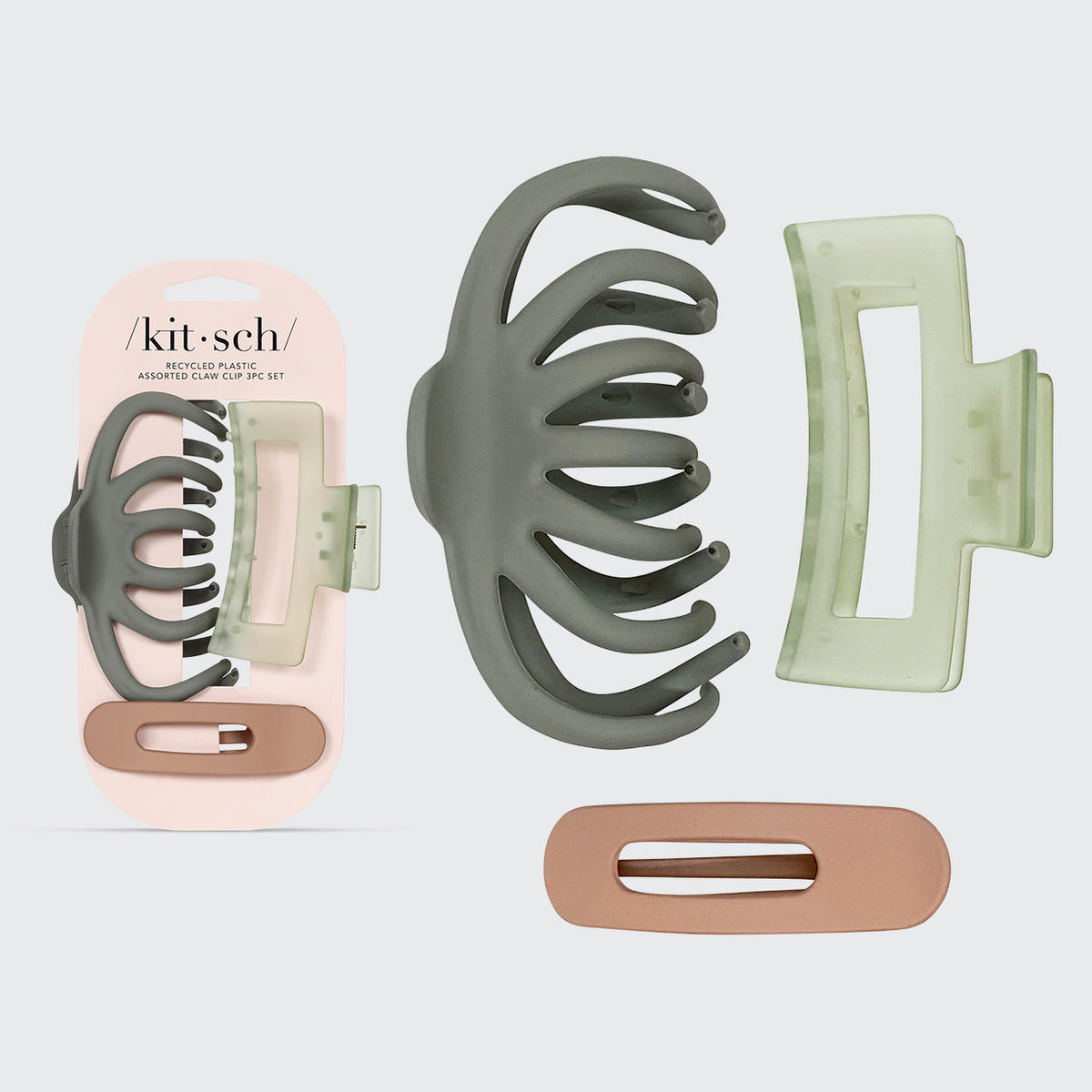 Assorted Octopus Claw Clips 3pc Set