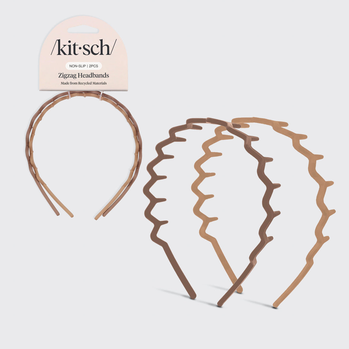 Neutral Zig Zag Headbands 2pc Set