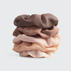 Crepe Scrunchies in Terracotta