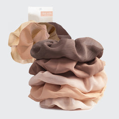 Crepe Scrunchies in Terracotta