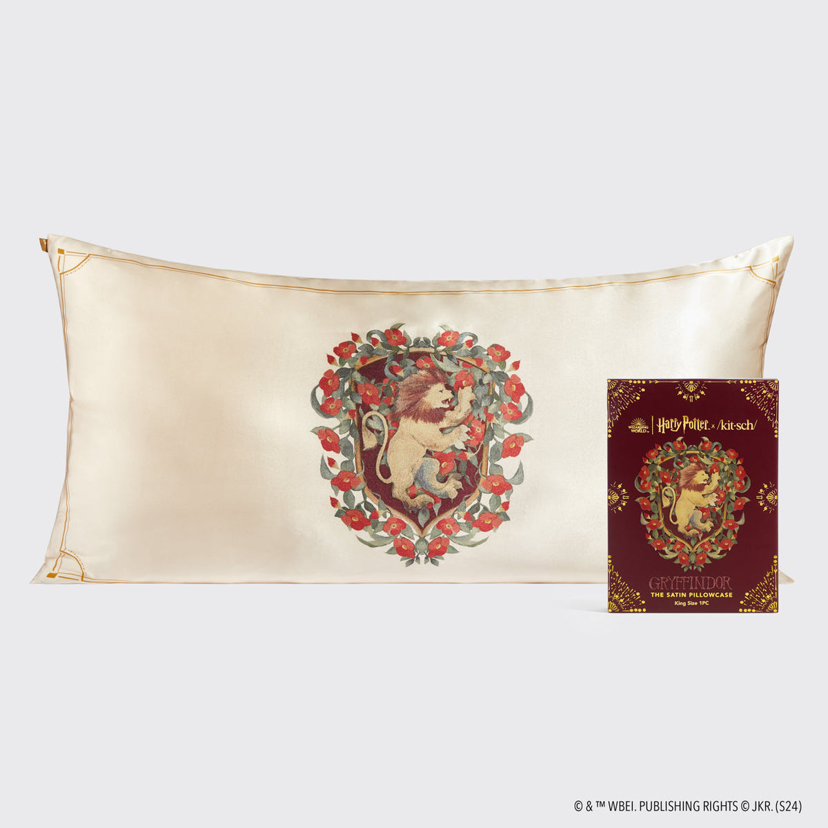 Kitsch x Harry Potter Satin Pillowcase in Gryffindor 4 Pack - King