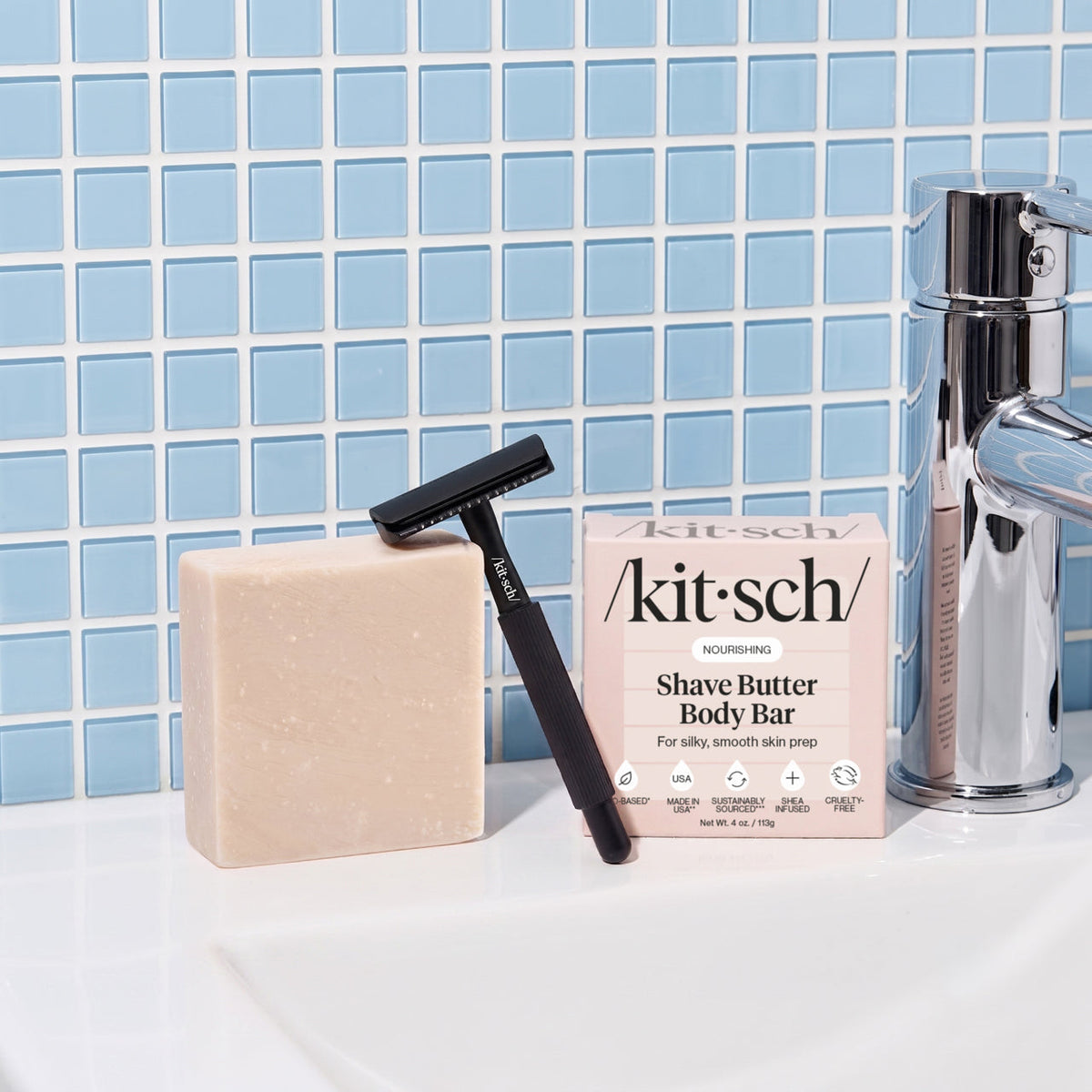 Safety Razor & Shave Butter Bundle - Black