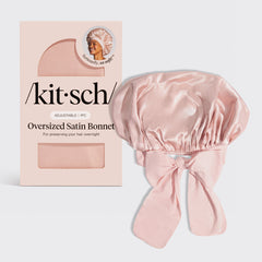 Blush Oversized Satin Bonnet